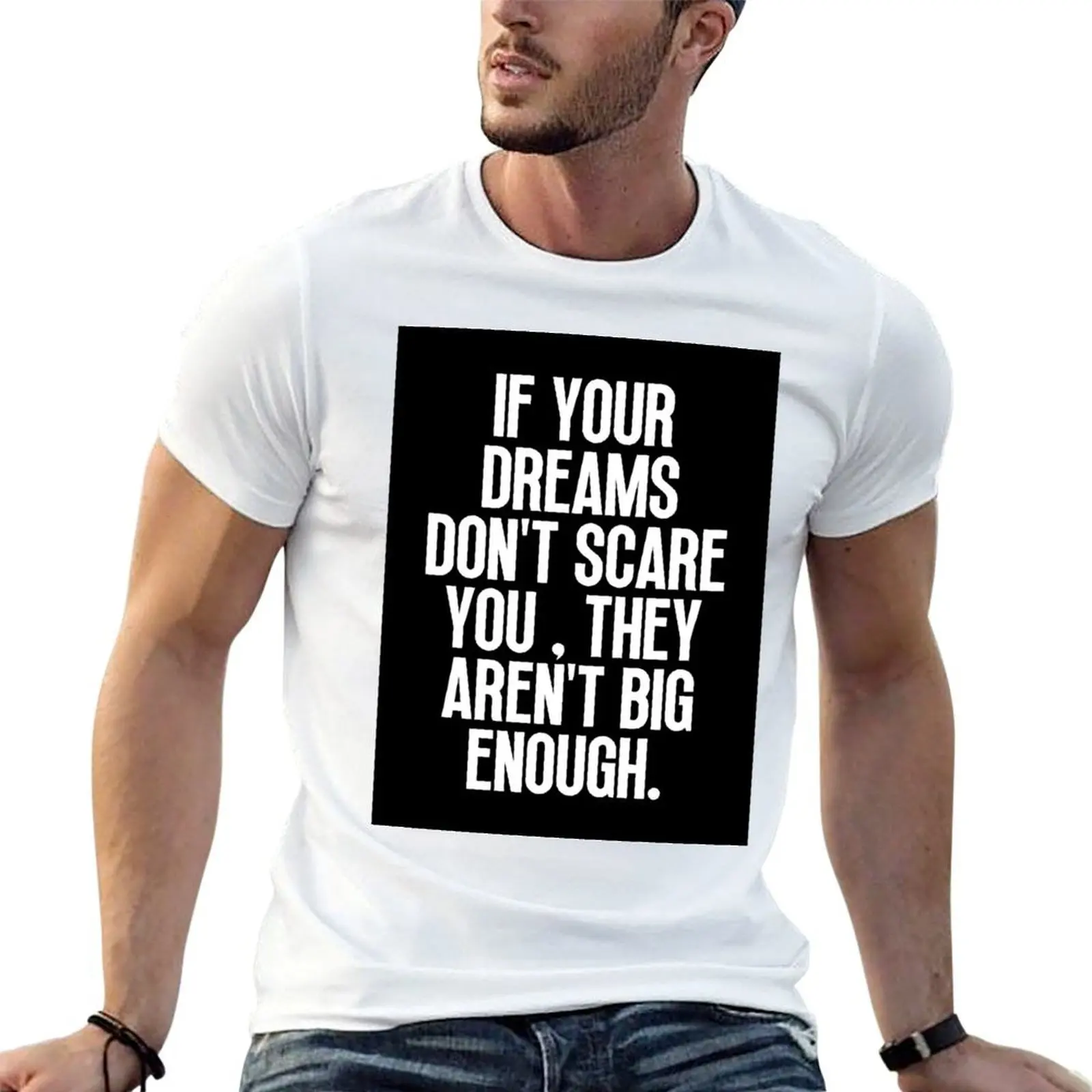 قمصان قطنية كبيرة الحلم رجل تي شيرتات قطن قميص رجل مصمم تي شيرت للرجل t