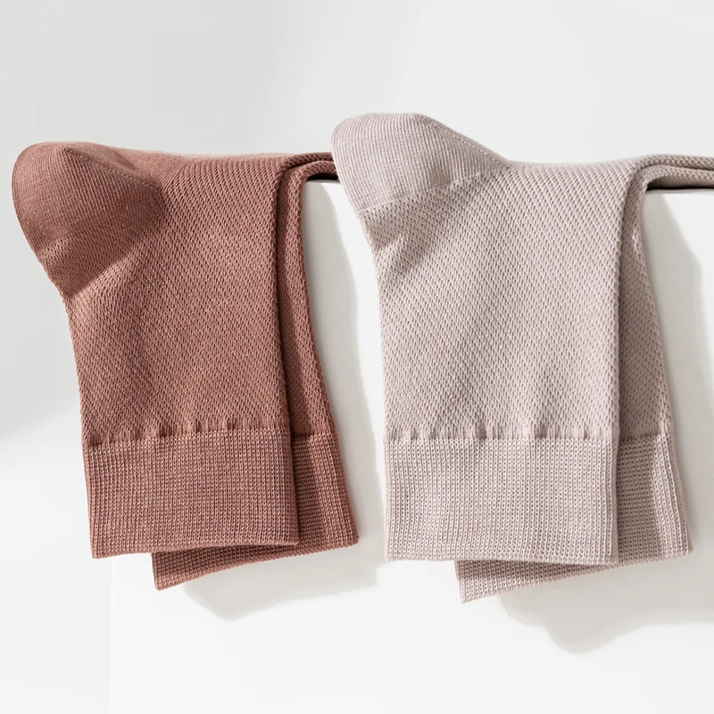 5 Paar Herrensocken aus gekämmter Baumwolle, atmungsaktiv, schwarz, weiß, Business-Langsocken, hochwertige neue Herrensocken in Übergröße EU38-45 – Detail 8