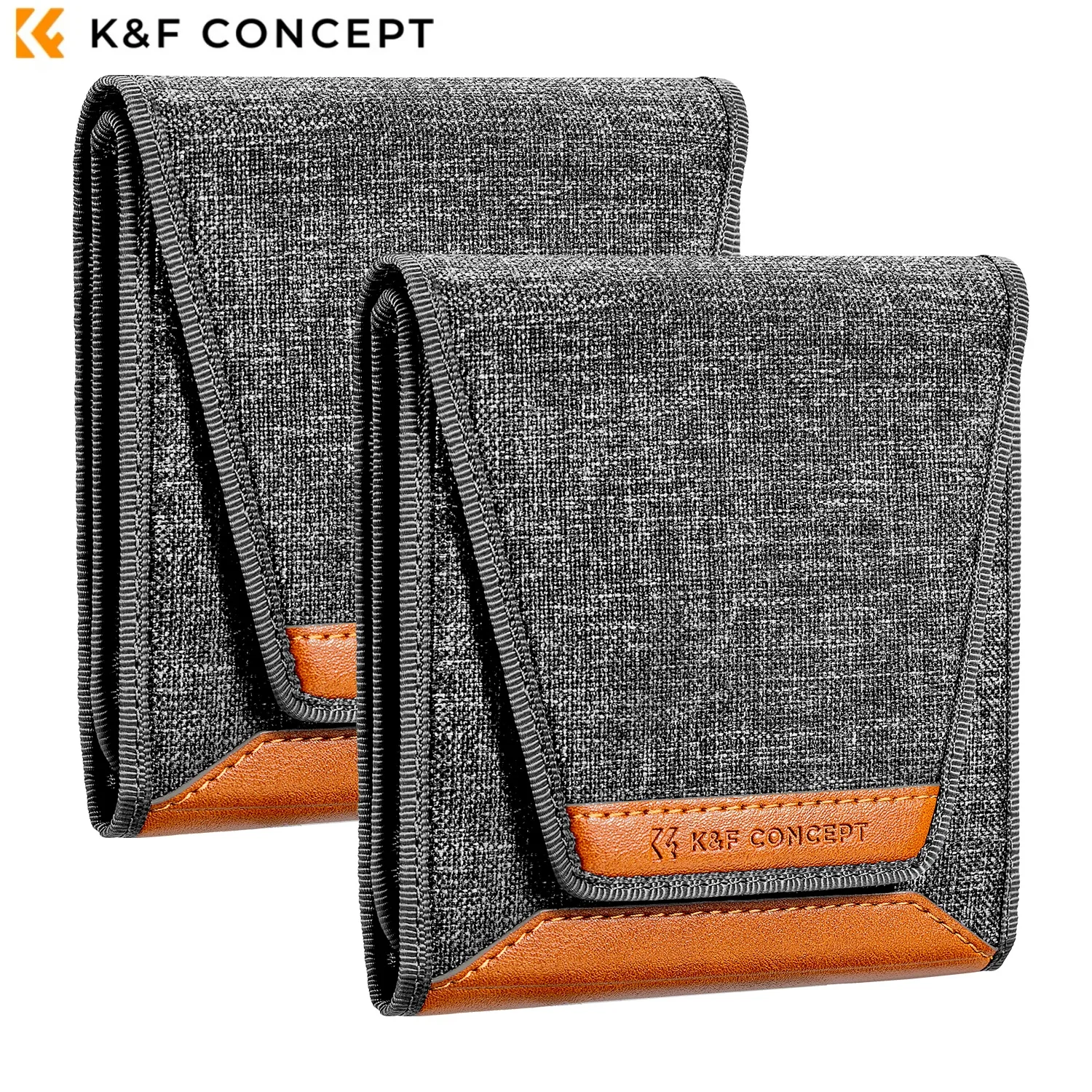 

K&F Concept 2 Packs Lens Filter Cases Filter Wallet Bag For Camera Filter Size Within 82mm Holder Pouches UV ND CPL Filter Case