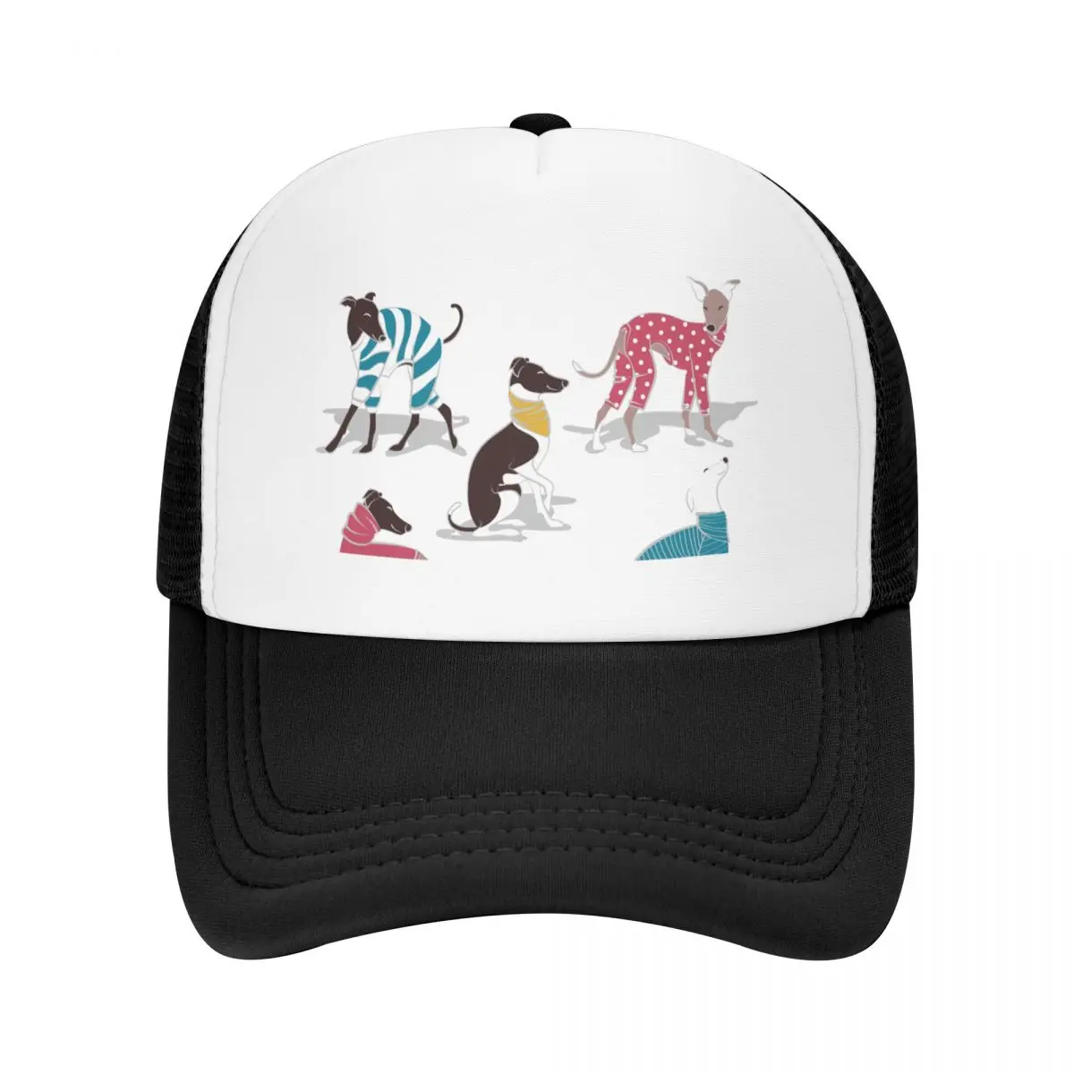 Greyhounds dogwalk // grey background Baseball Cap Streetwear Golf Wear Snapback Cap Hats Man Women's