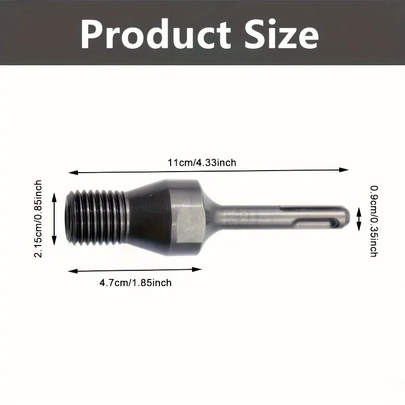 SDS-PLUS Adapter - M22 Thread Round Shank, Steel Structure/Masonry, Durable & Easy Installation