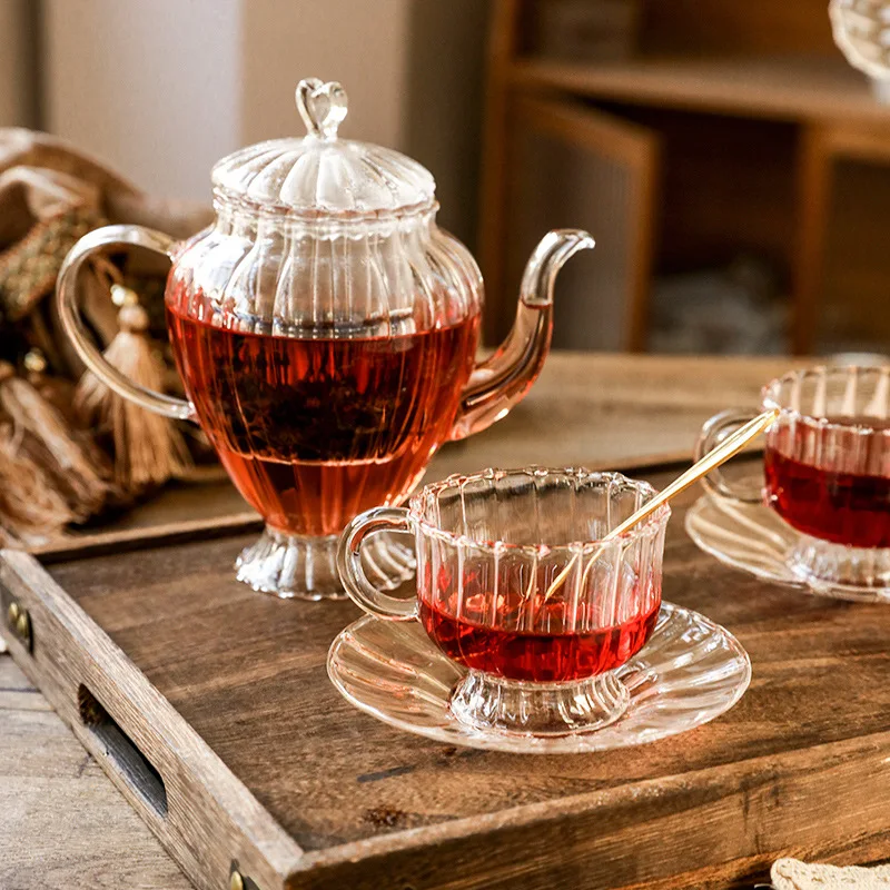 pyh-afternoon-tea-set-black-tea-cup-saucer-household-striped-glass-retro-coffee-cup-flower-teapot
