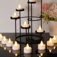 24Pcs Flameless LED Candle Creative wishing Led Tea Light Warm White Flameless Candle Halloween Christmas Decor Candle Light