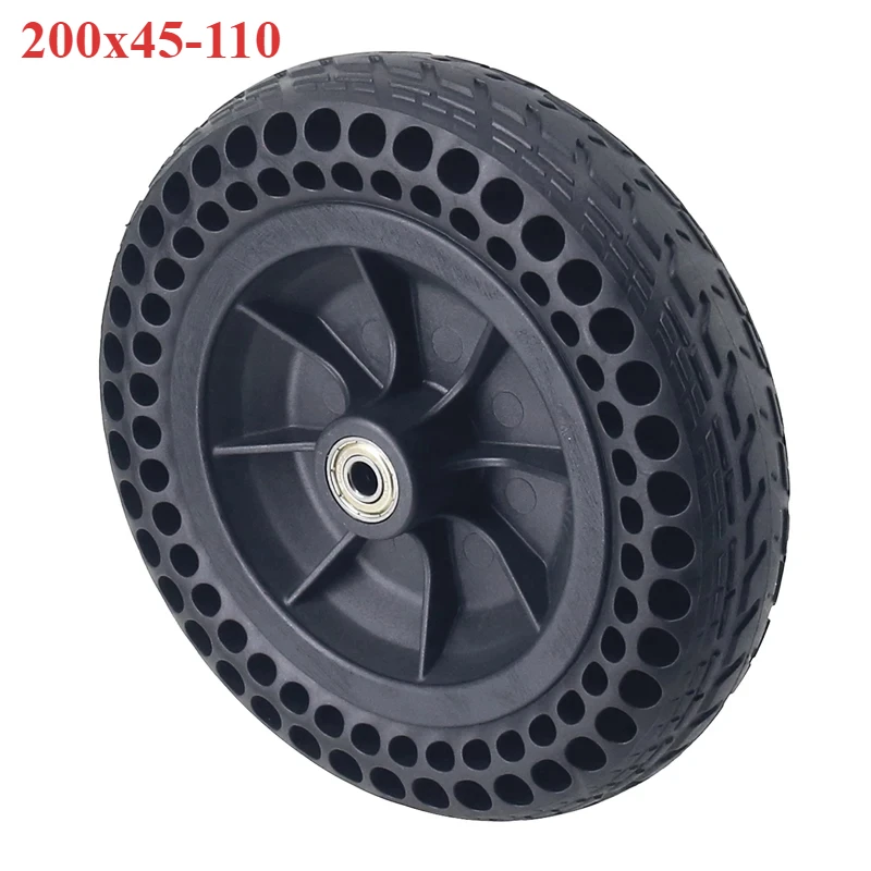 solid tires with wheels 200x45-110 suitable for electric scooters wheelchairs non pneumatic honeycomb inner diameter 8mm wheels