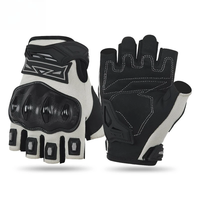 

Motorcycle Half Finger Gloves Men Women Breathable Anti Fall Summer Motorbike Riding Shockproof Cycling Touch Screen Protective