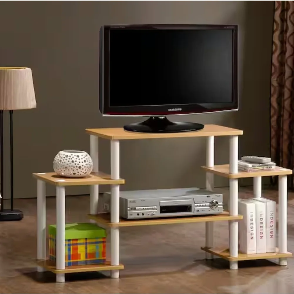 

42 in. Particle Board Entertainment Center Fits TVs Up to 37 in. with Open Storage; Home Living Mini Storage.