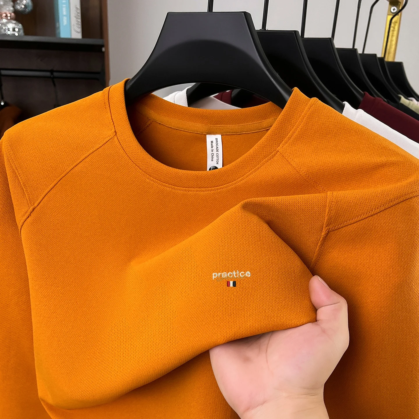 High end Brand autumn new sweatshirt fashion men's casual exquisite letters embroidered decoration classic round neck pullover