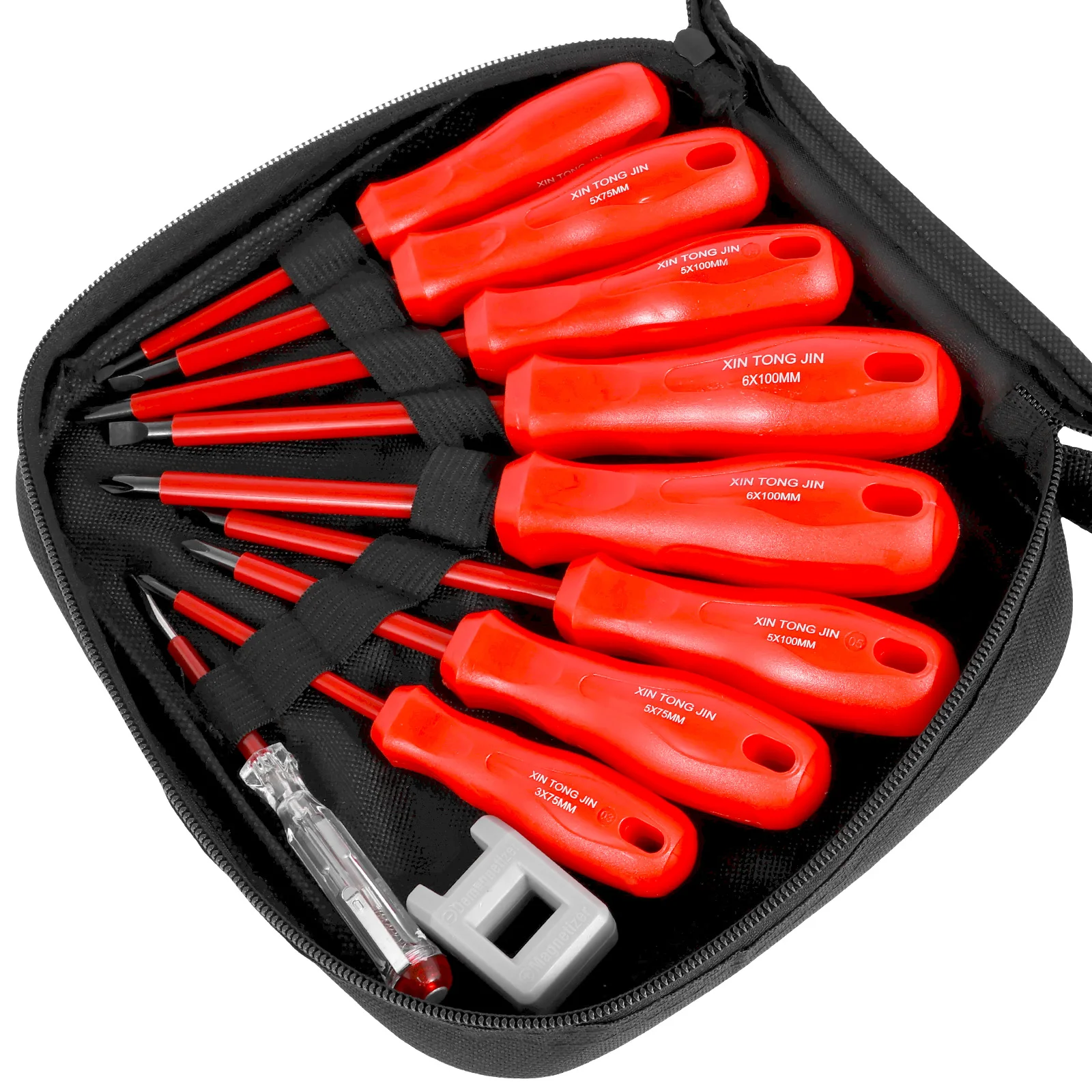 New 8pcs Electrician Insulated Screwdriver Set 1000V CRV Steel Magnetic Tip Screw Driver Kit with Electric Pen and Magnetizer