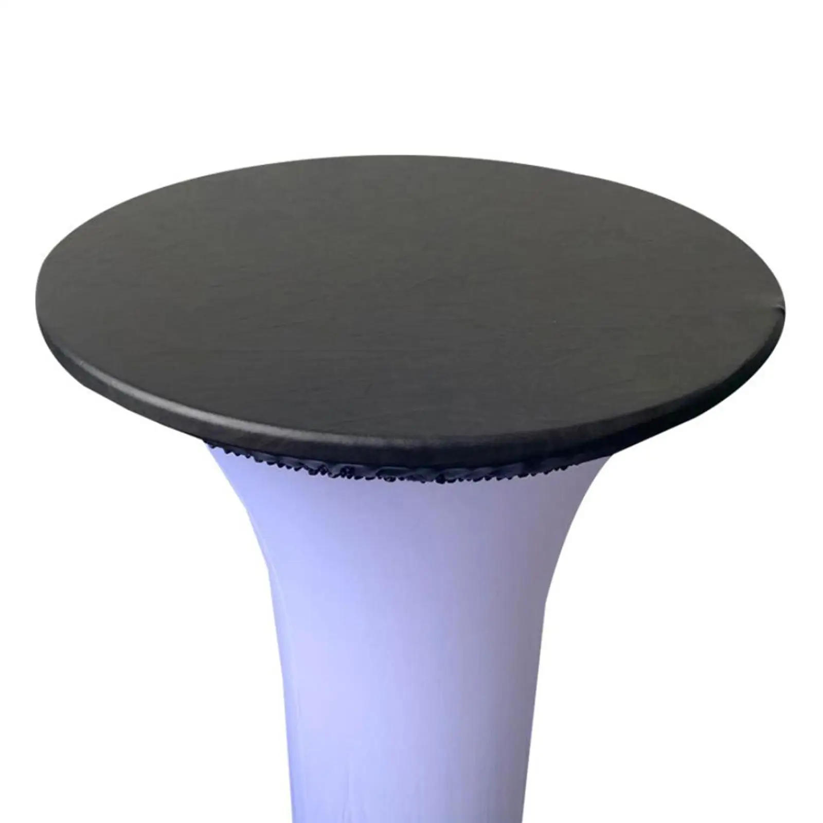 Round Table Cover Elastic Polyester Fitted Cloth Waterproof Easy Clean Non Slip Circle Protector for Wedding BBQ Catering