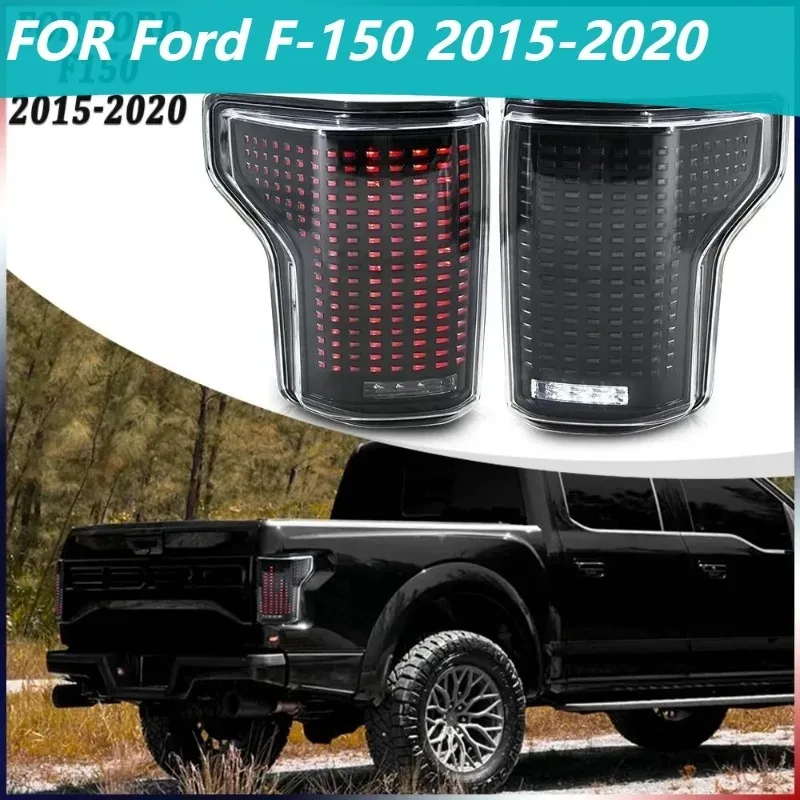 

For Ford F-150 2015-2020, 1Pair LED Tail Lights Plug and Play Rear Lamps Assembly