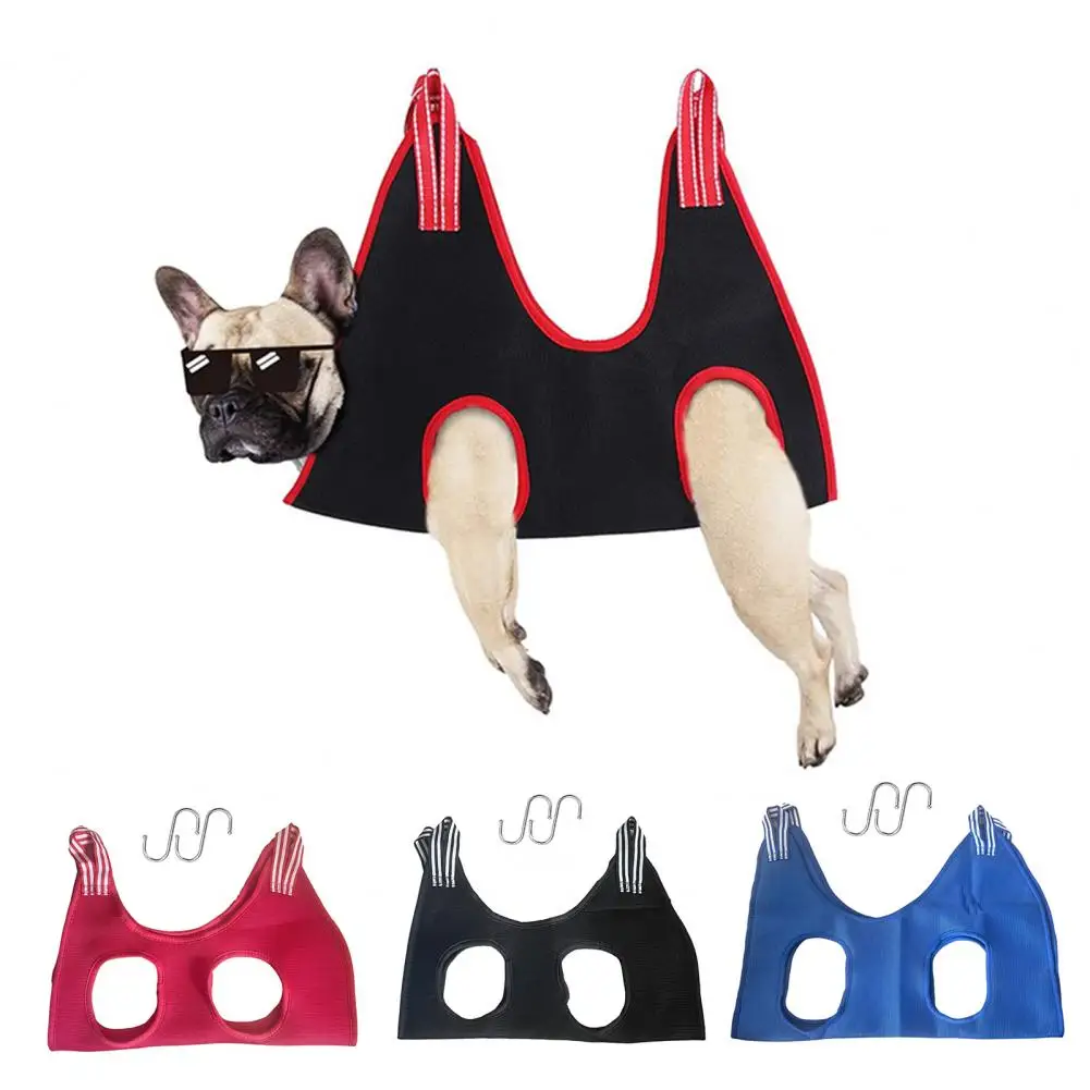 1 Set Practical Pet Grooming Hammock Detachable Relax Strong Bearing Cat Grooming Nail Cutting Fixed Bag