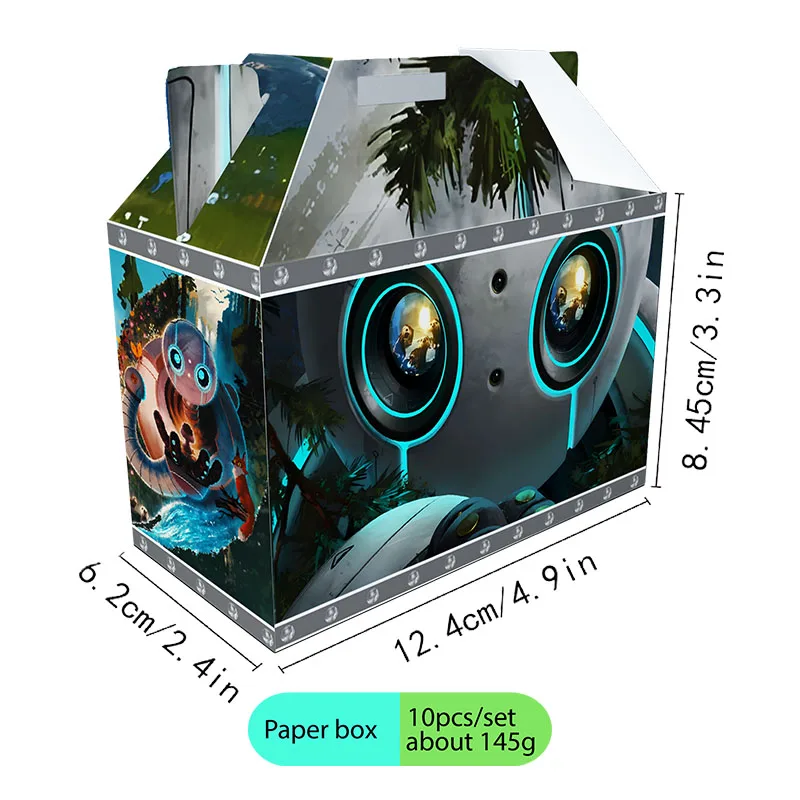 Cartoon The Wild Robot Theme Paper Box Event Party Supplies Decorate Birthday Handmade DIY Candy Chocolate Baby Shower Packagi