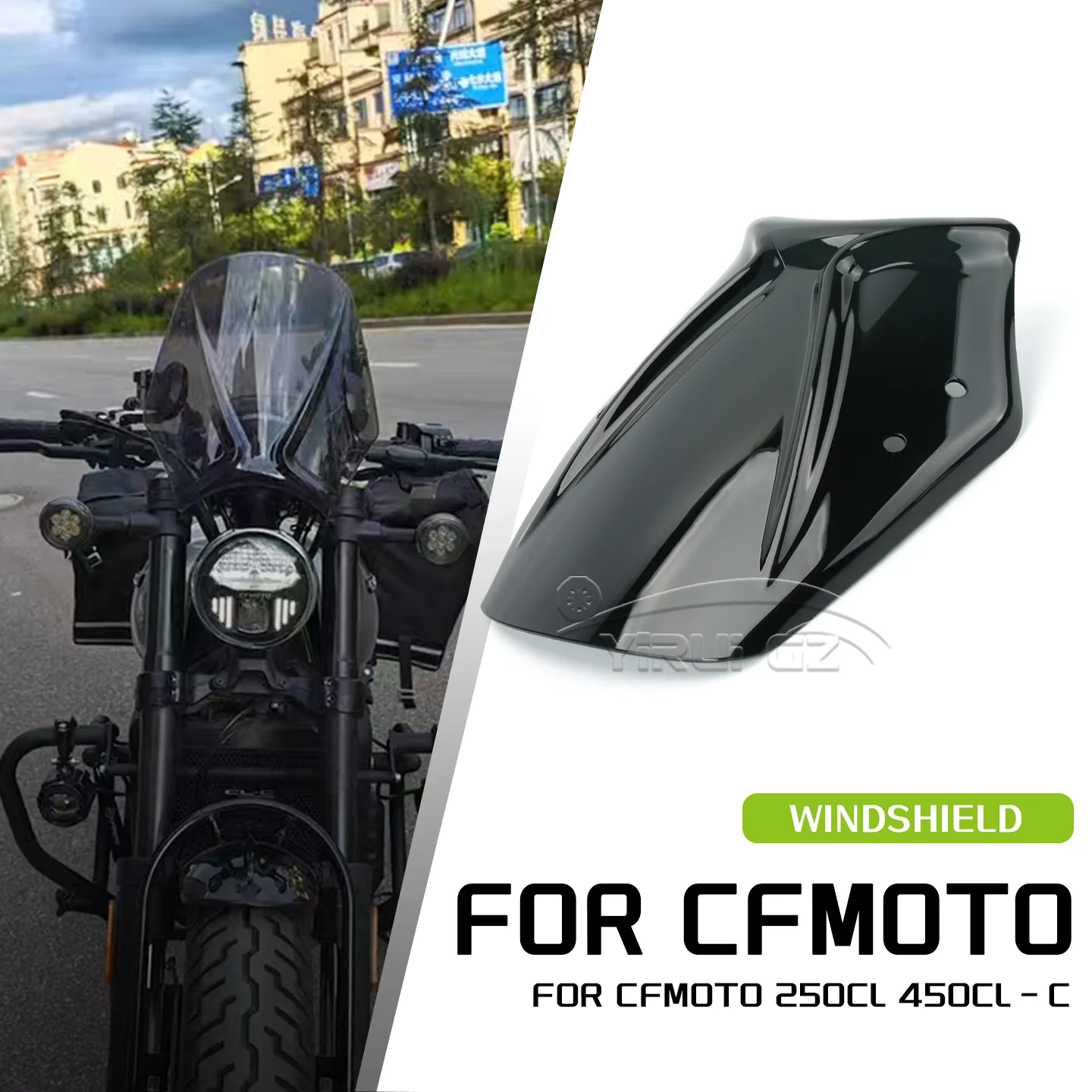 

Motorcycle accessories Windshield Windscreen Screen Wind Deflectors Adjustable Bracket 250CL For CFMOTO 250CL 450CL-C 450CLC NEW
