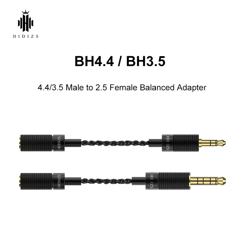 HIDIZS BH4.4 BH3.5 4.4/3.5 Male to 2.5 Female Balanced Adapter for of 4.4/3.5mm interface Audio output and 2.5mm IEM DUNU