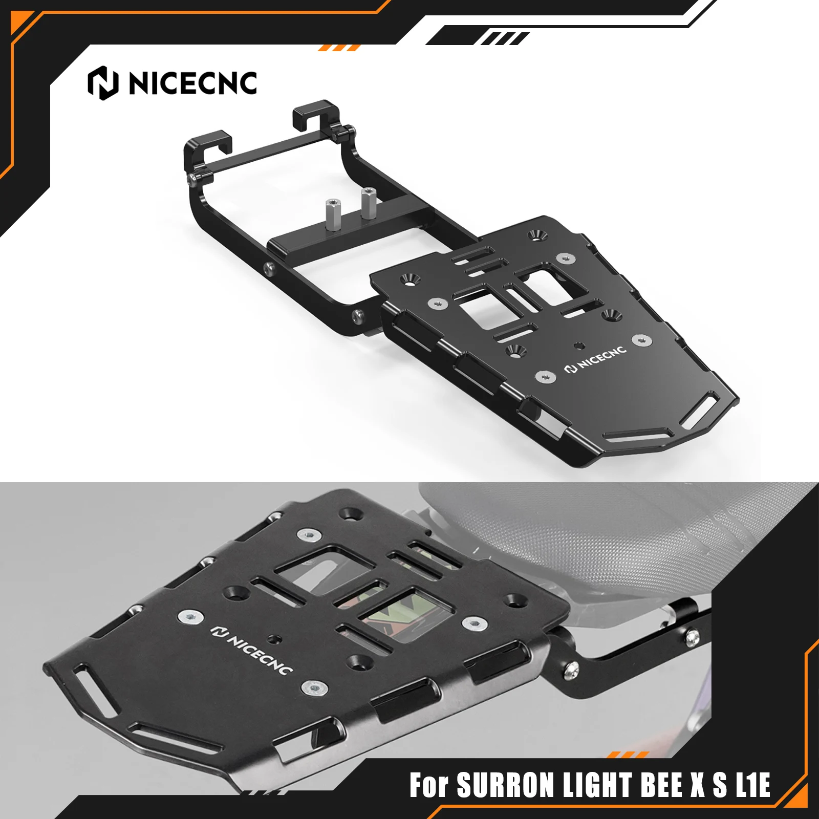 

NICECNC для Surron Light Bee X S L1E, задний багажник для мотокросса, грузовой кронштейн, алюминиевый для Segway X160 X260, электрический велосипед для грязи