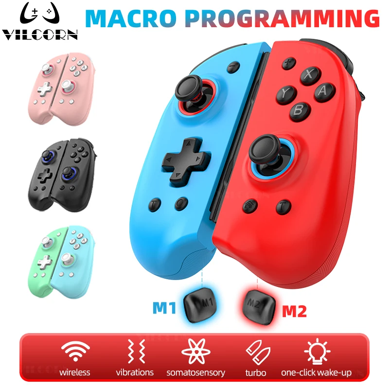 NS1 Wireless Gamepad for Switch 1/Switch Lite/OLED Joycon (L-R) Game Controller with TURBO Hall Effect Joystick Wake-up Function