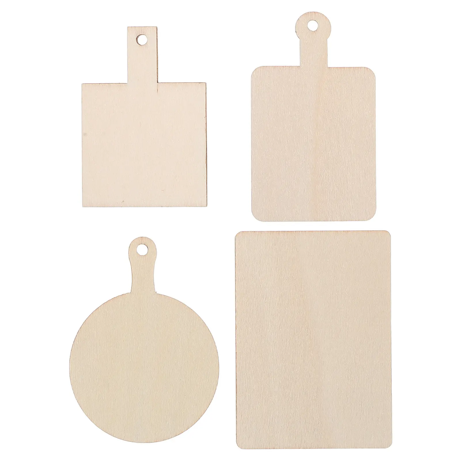 

4Pcs Mini Cutting Boards 1:12 Scale Small Wooden Chopping Board DIY Scene Kitchen Accessories Dollhouse Miniature Kitchen Decor