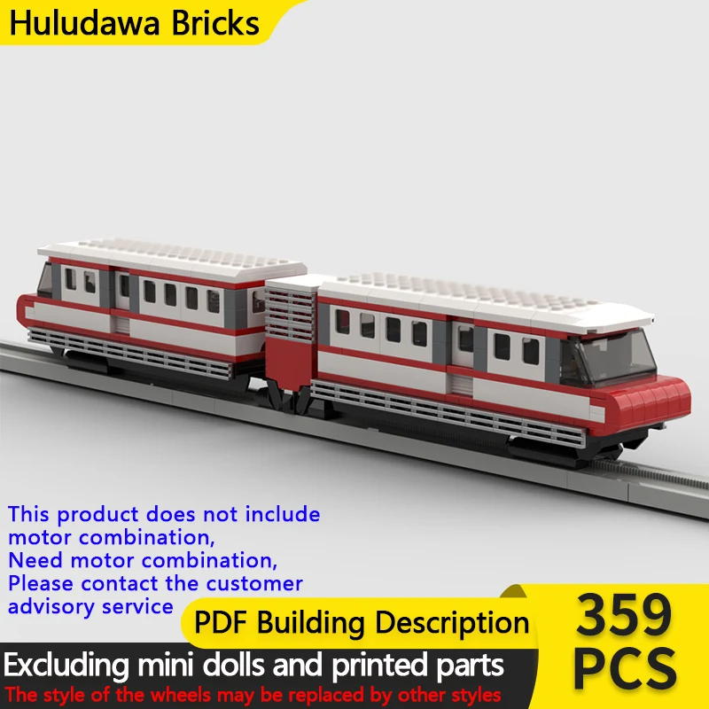 

City Car Model MOC Building Bricks City Passenger Monorail Train Modular Technology Children Holiday Gifts Assemble Toys Suit