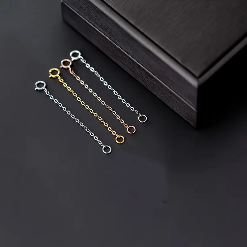 

Real 18K gold adjustable chain Au750 gold tail chain adjustable chain necklace bracelet extension chain boutique jewelry Y0007