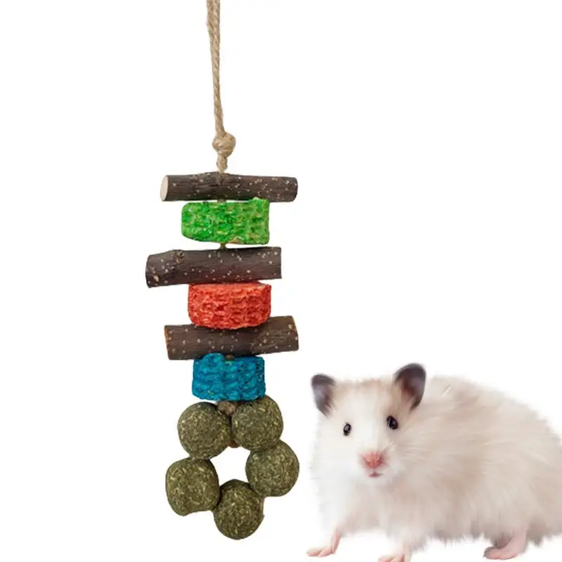 Gerbil Chew Toys Wooden Hamster Chews Oral Care Teether Funny Pet Supplies Hamster Toy For Ferrets Degus Guinea Pigs Chinchillas