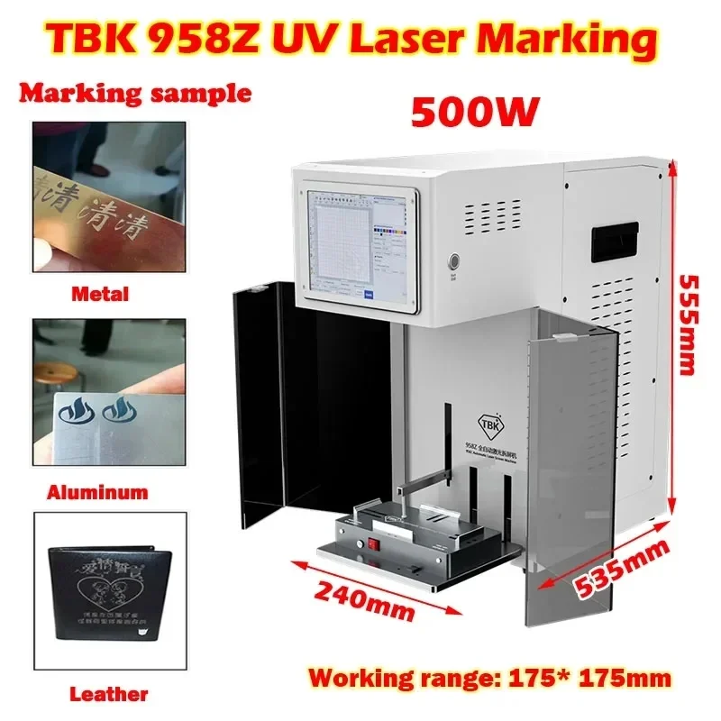 TBK 958Z 3W UV Laser Engraving Machine Mobile Phone LCD Frame Battery Removal Marking Glass Stainless Steel Metal Engraver Tools