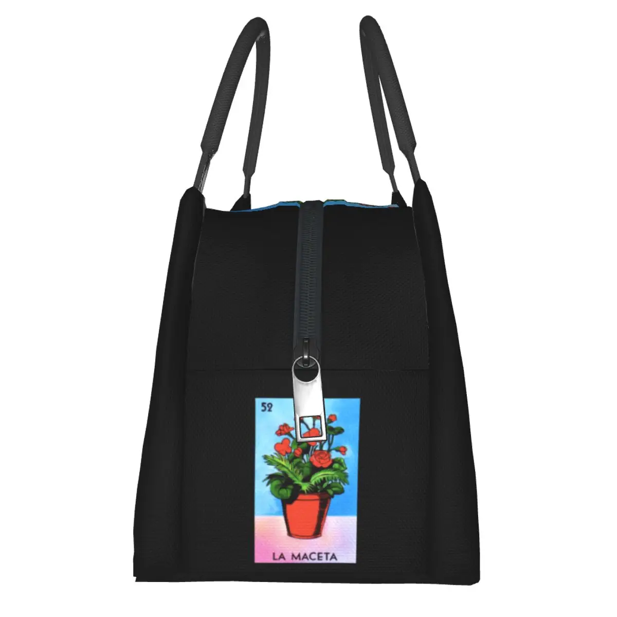 Mexican Loteria Lunch Bag Funny Game Office Lunch Box For Unisex Casual Print Thermal Tote Handbags Oxford Cooler Bag