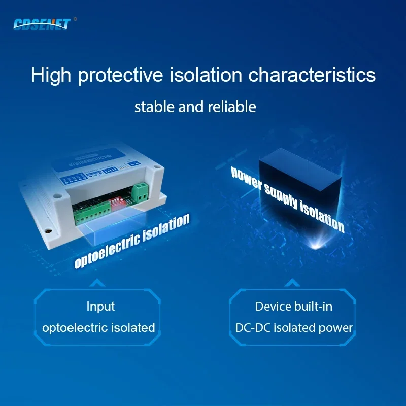 Modbus RTU I/O Network Module RS485 Control I/O with Serial Port 2DI+2AI+4DO CDSENET MA01-AACX2240 Watchdog