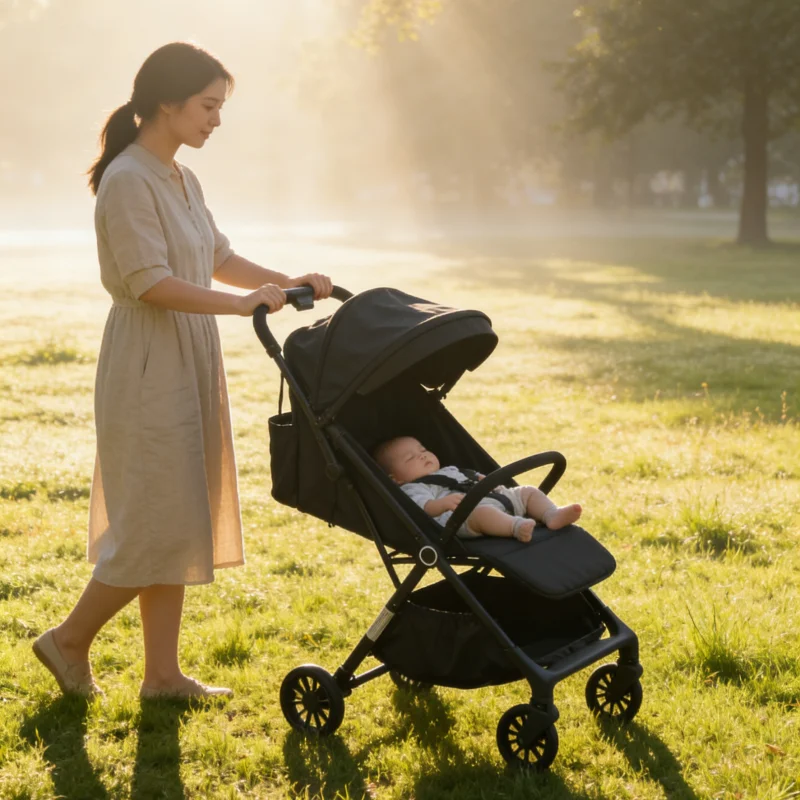 Premium Baby Pram Adjustable Seat Canopy Easy-Fold Outdoor Travel Pram