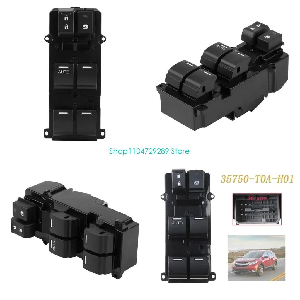 

D8KE Compatible For Civic 35750-T0A-H01 Car Electric Control Power Window Switch Push Button Glass Elevator Regulator 26 Pins