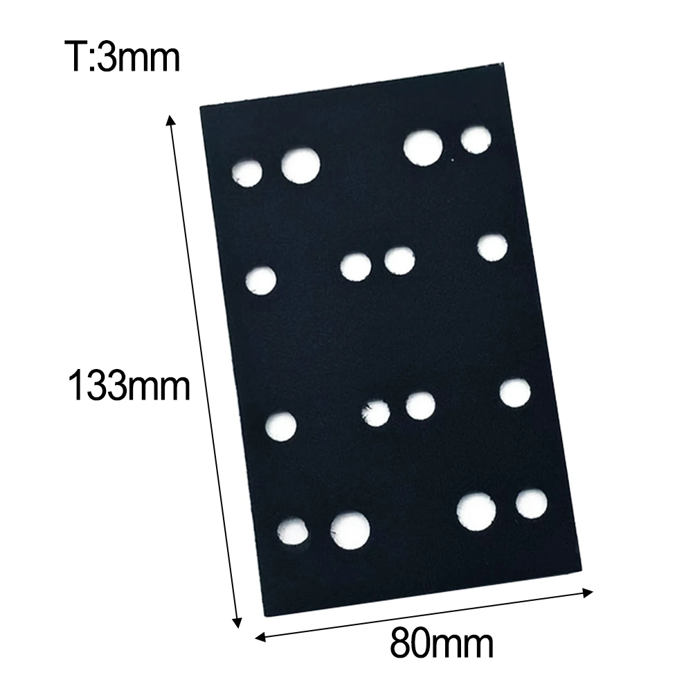 1pc 80x133mm Soft Foam Sponge Sanding Backing Pads16hole/46hole/54hole Soft Sponge Interface Buffer Pad For RTS400 LS130 Sander