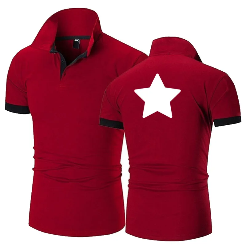 Tractor agriculture men's polo shirt stand up collar breathable sports summer versatile short sleeved polo shirt