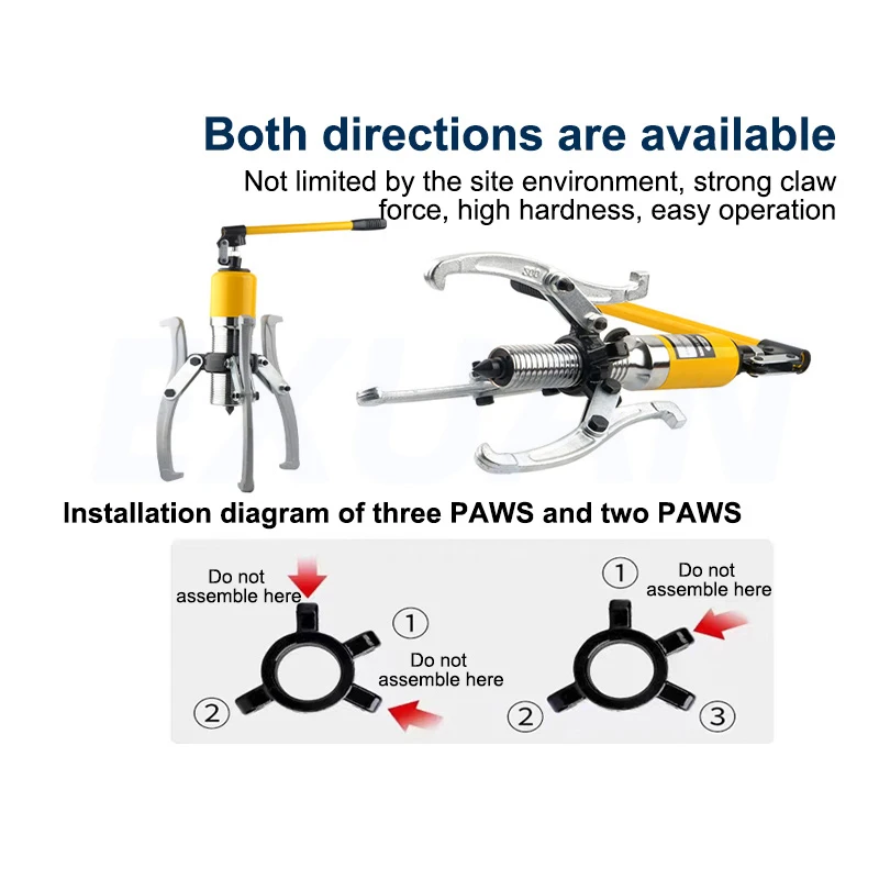 10T/15T/20T Integrated Hydraulic Puller With Two And Three Claws For Bearing Pullers Universal Puller Bearing Disassembly Tool