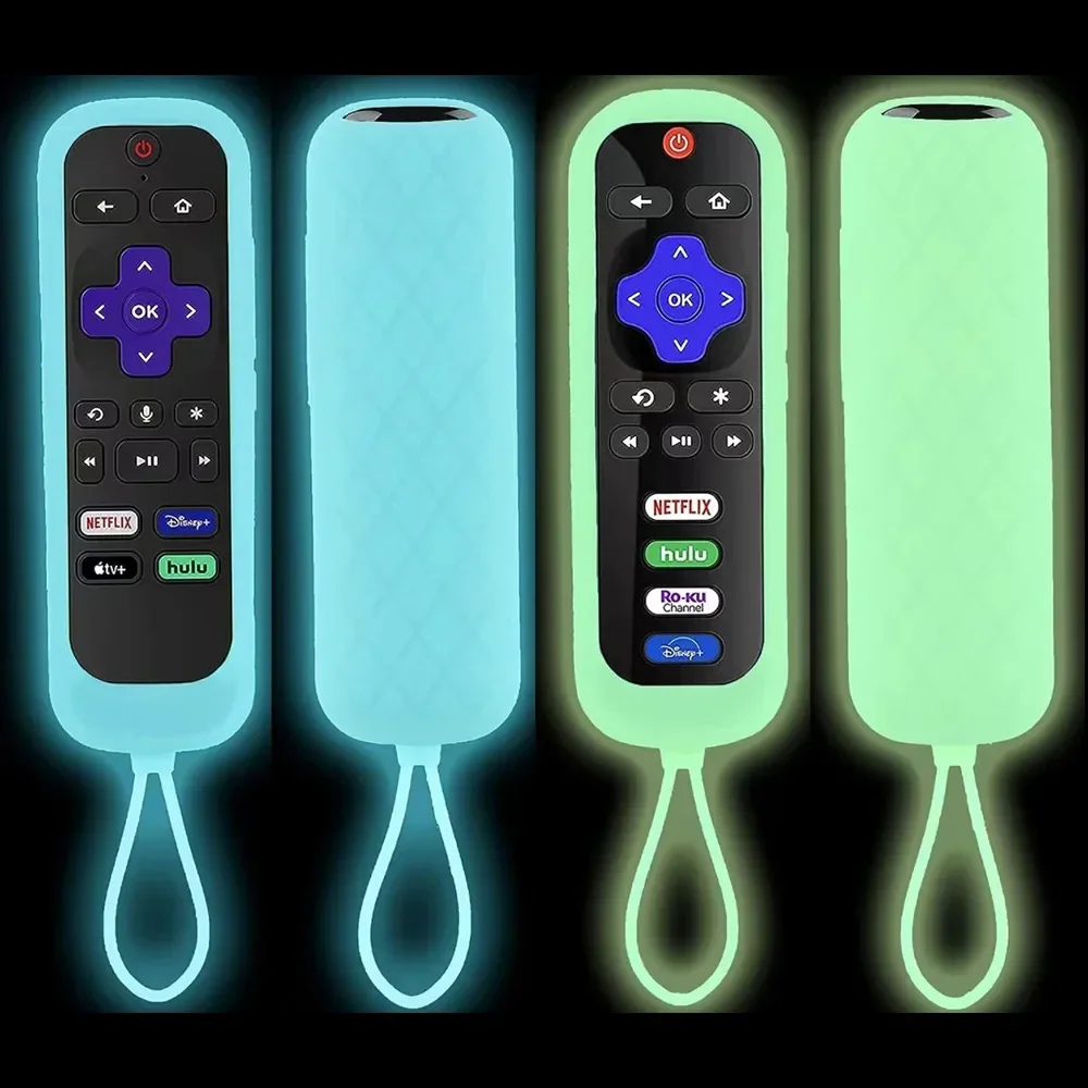 1 Piece Luminous Silicone Case For TCL Roku RC280 TV Remote Control Dust Covers Anti-slip Protective Holder Silicone Dust-proof