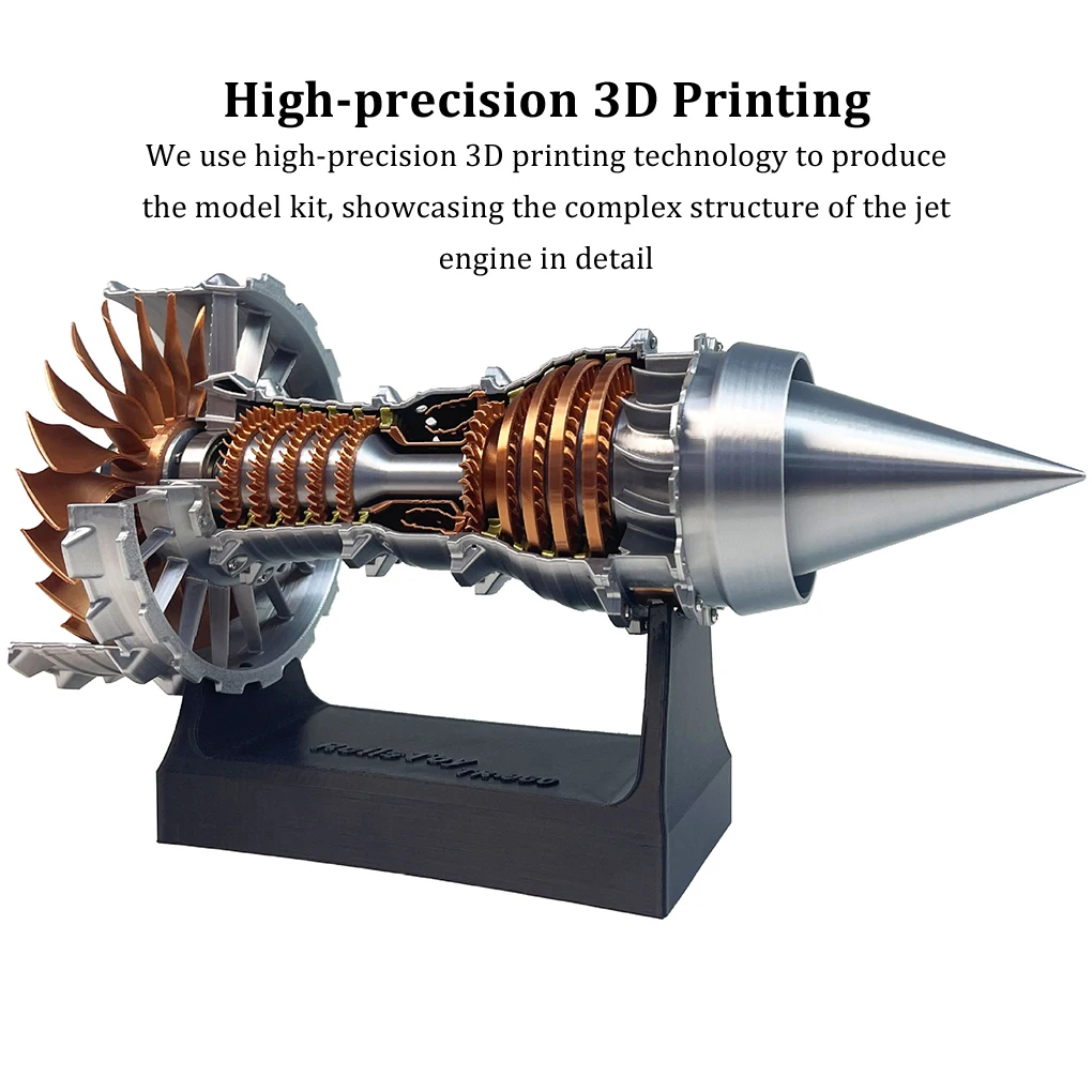 

Turbofan Engine Model DIY Assembly Model Aircraft Engine Kit Turbojet Engine Model Adult Gift Mechanical Science Education Toy