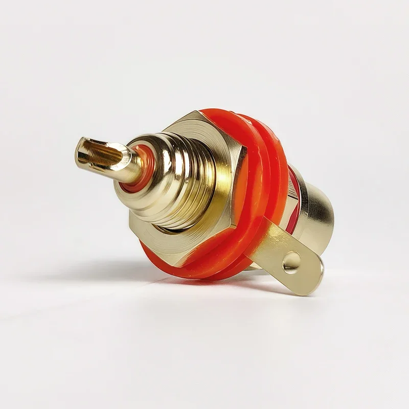 4/10/20Pcs Brass Gold Plated RCA Plug & Jack Set  Premium Audio Signal Connectors -for Preamp, DIY, Home Theater