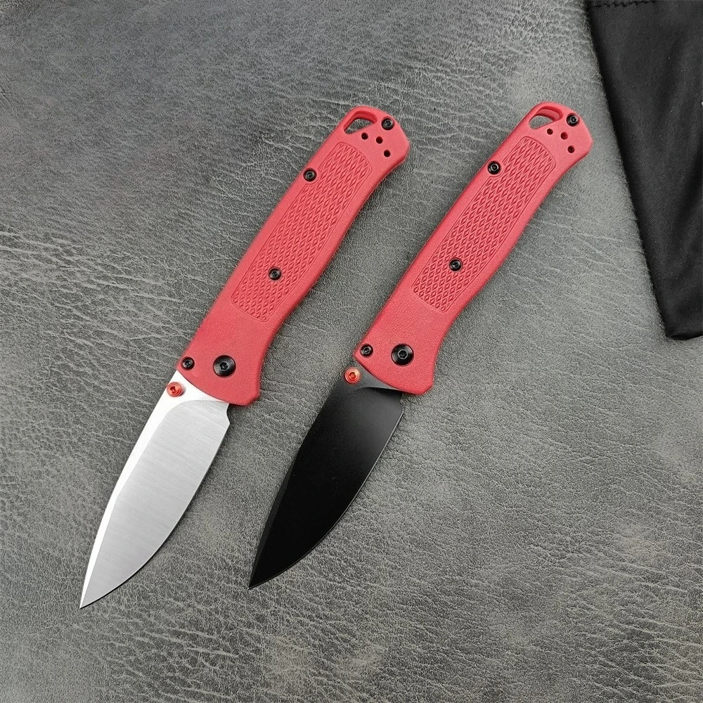 Hot Red Nylon Fiberglass Handle BM 535 Pocket Folding Knife 440C Blade Outdoor Hiking Camping Knives Hunting Survival EDC Tools - view 2
