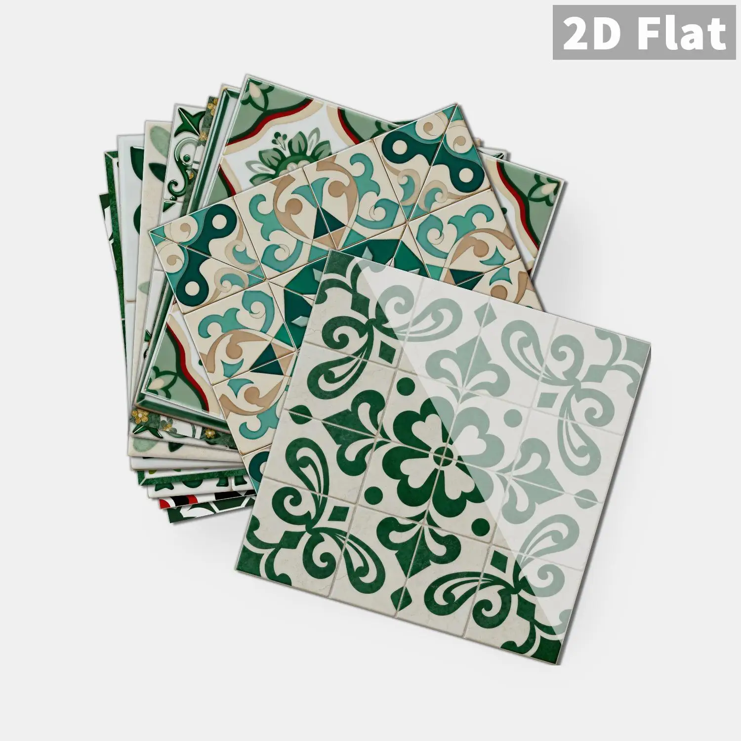 

36Pcs Moroccan Tile Stickers, Removable Waterproof Self-Adhesive Wall Decals for Kitchen Bathroom Home Renovation
