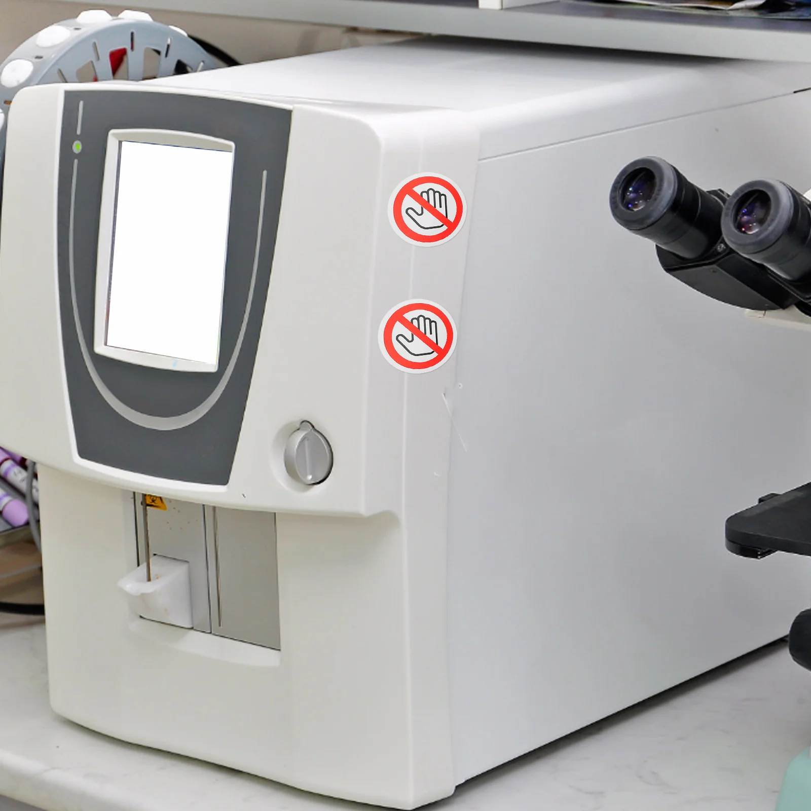 20 قطعة خطر تحذير التسمية ملصق 40 مللي متر لا تلمس علامة ملصق حائط من الفينيل المستديرة لسلامة الآلات لا الأيدي لاصق ملصق