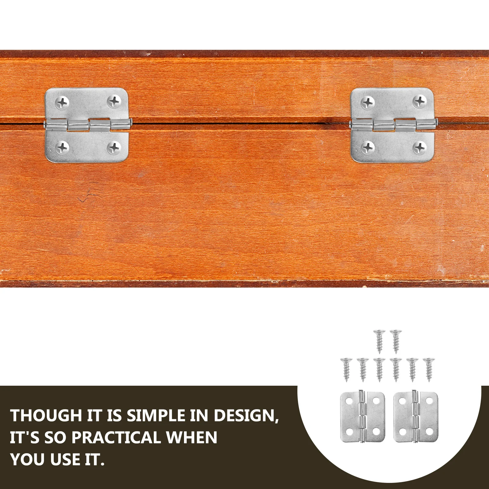 

1Set Silver Iron Hinge Durable Vintage Furniture Door Hinges Box Cupboard Replacement Screws Furniture Door Hinges