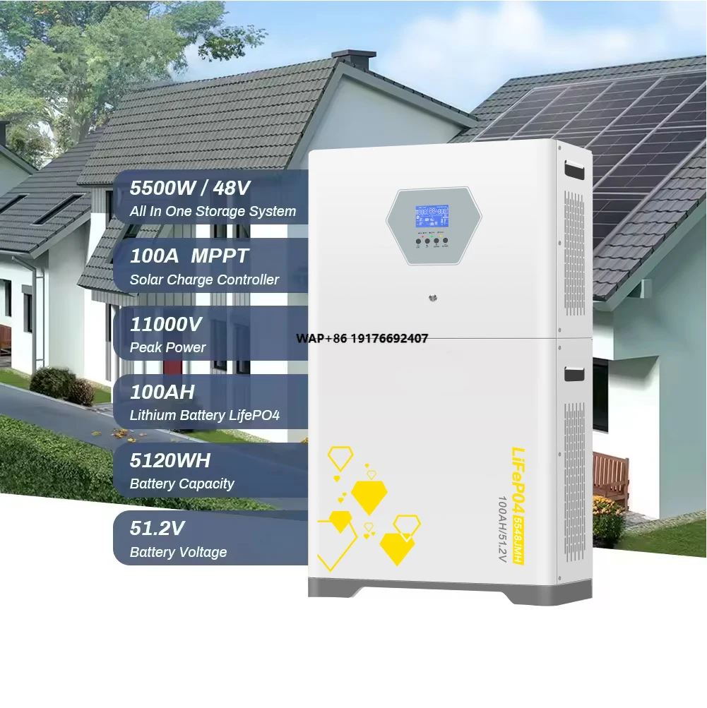 Hot All in One 5kwh Solar System Solar System Battery 5kwh 220v for Commercial Use Energy Storage System with LiFePO4 Lithium