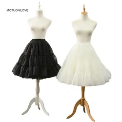 Women's Vintage Petticoats Knee Length Organza Lolita Tutu Skirt Fluffy Princess A line Party Prom Underskirt Retro Crinoline