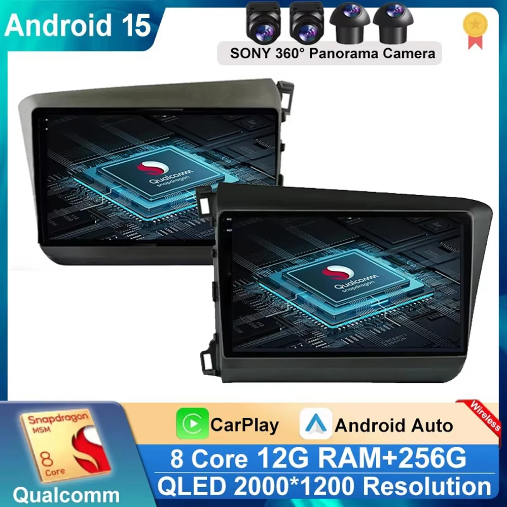 

Android 15 Car Radio For Honda Civic 2012 - 2015