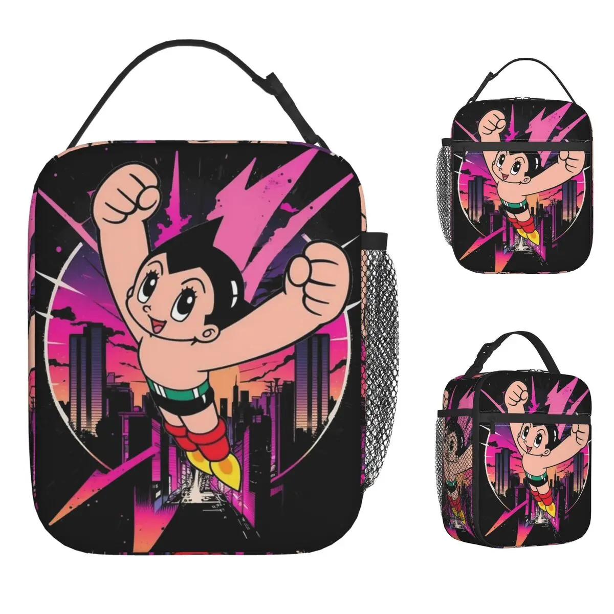 

Astro Boy Lunch Bag School Lunch Box For Unisex Cute Graphic Design Tote Food Bags Oxford Portable Cooler Bag