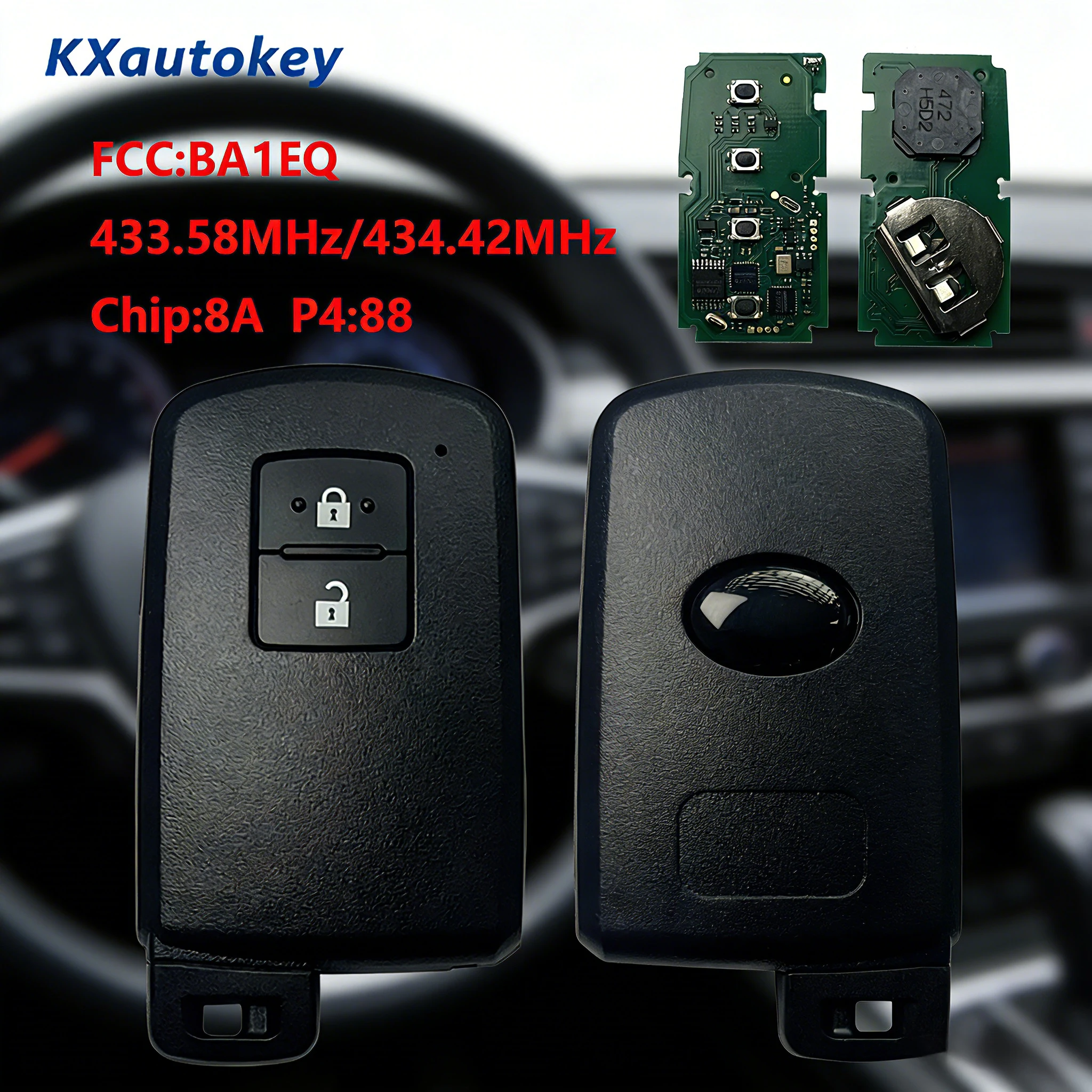 

KXK007032 Для Toyota Rav4 2013+ FCCID-BA1EQ Chip-8A P4 88 Программируемый смарт-ключ для Toyota (неоригинальный)