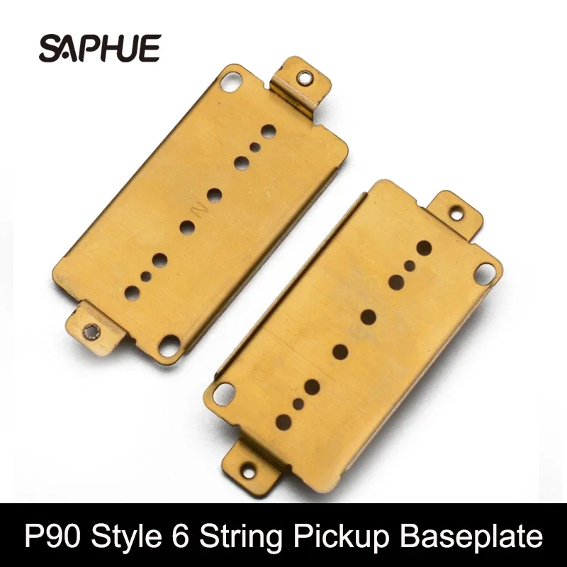 6Pcs P90 Style 6-String Pickup Baseplate Brass N-50/B-52 Middle Line Electric Guitar Pickup Baseplate Pickup Parts