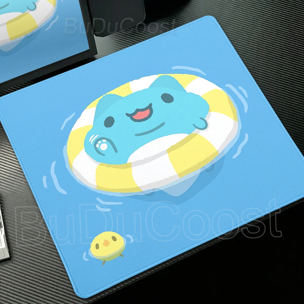 HD Small Kawaii Bugcat Capoo Mouse Pad Rubber Washable Anti-Slip Lock-Edge Tablemat PC Gamers Computer Keyboard Playmat Home Rug