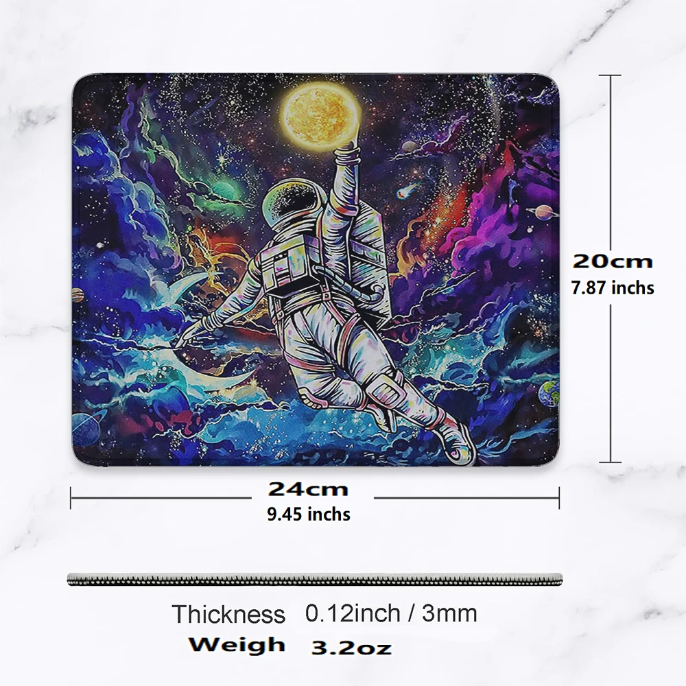 Space Galaxy Astronaut Gaming Mouse Pad Large Desk Mat Zodiac Constellation Rubber Keyboard Pad HD Print Office Computer