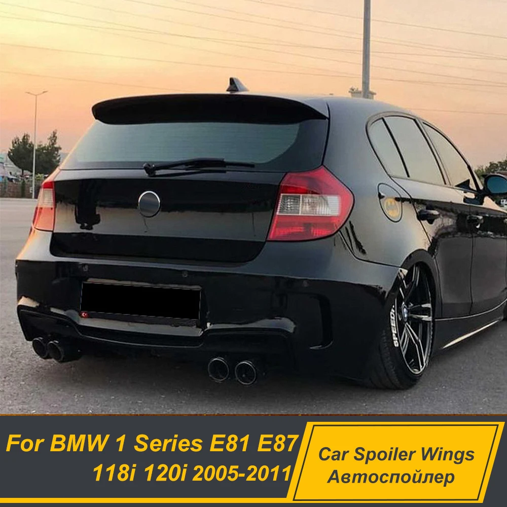 

For BMW 1 Series E81 E87 118i 120i 2005-2019 Rear Trunk Lid Roof Car Spoiler Wing ABS Glossy Black Auto Tuning Accessories Parts