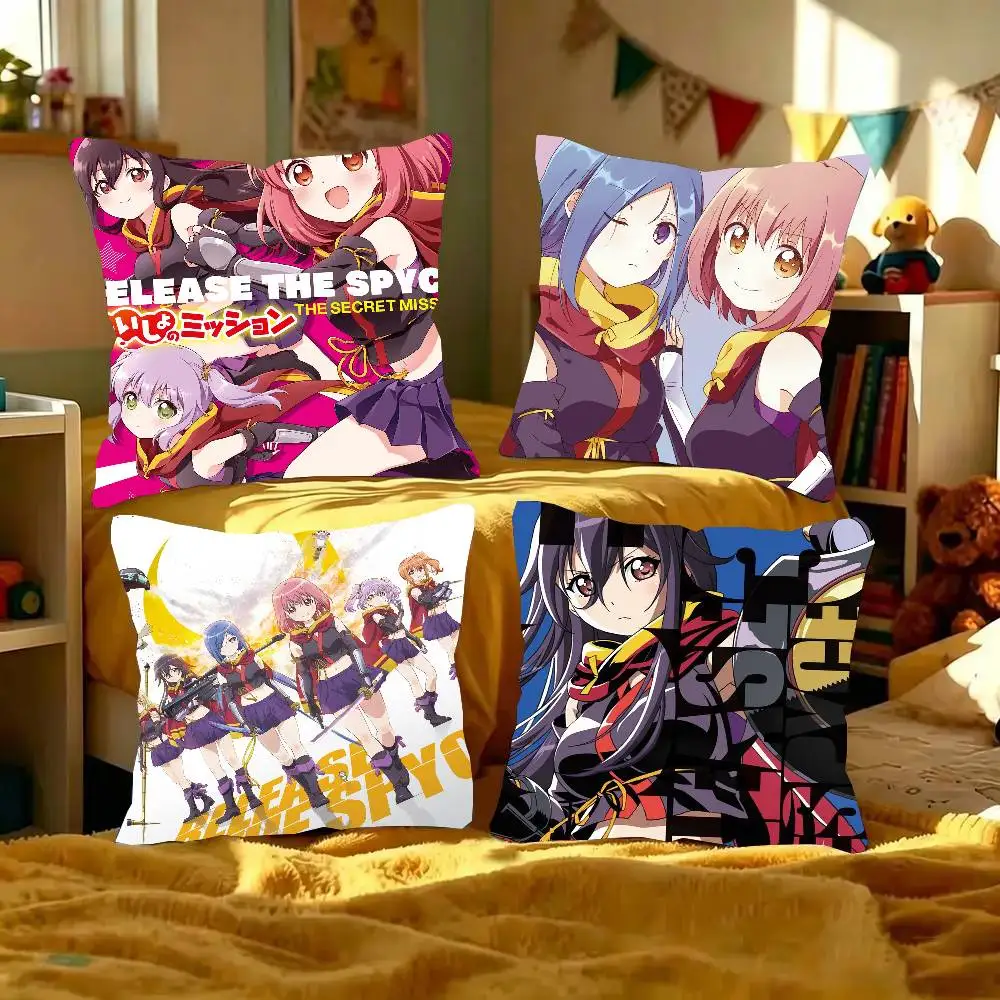 R-RELEASE THE SPYCE Anime Pillow Case Fashion Square Pillowcase Bedroom Sofa Room Ins Decoration Leisure
