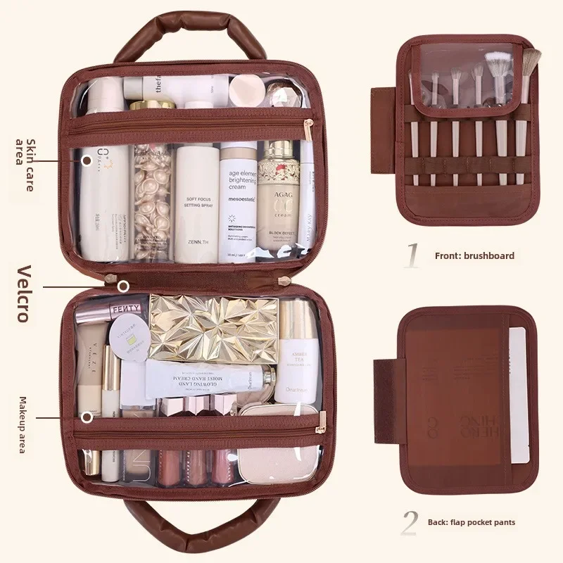 New high-end sense large-capacity style makeup travel portable multi-functional portable cosmetics storage bag